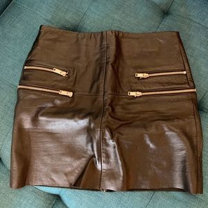 Faux leather skirt
